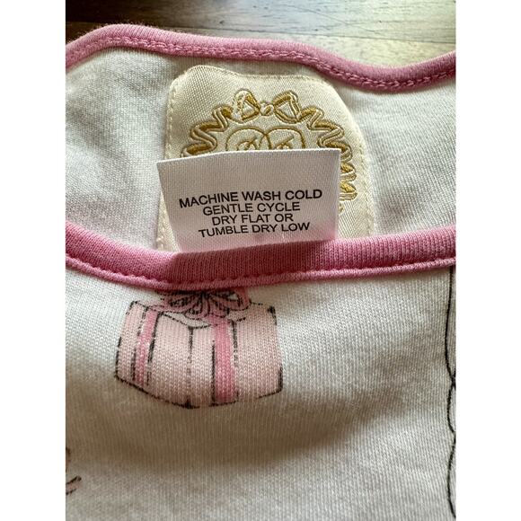 TBBC Twiggy Tunic Top Party Like It's Your Birthday White Pink Short Sleeve 5 - Picture 6 of 7